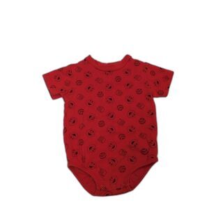 Sesame Street red bodysuit short sleeve shirt elmo faces 12m